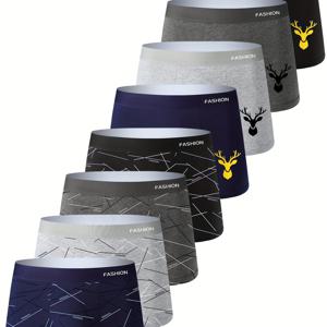 TEMU 남성용 박서 브리프 8팩 - 부드럽고 편안한 고탄력 로우라이즈 팬티, 다양한 솔리드 & 패턴 - 일상 및 캐주얼 착용용 대용량 팩