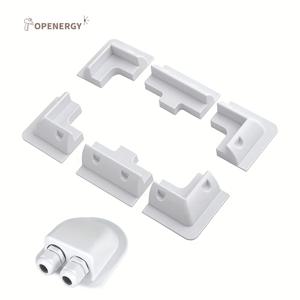TEMU 태양광 패널 브래킷 화이트 ABS 태양광 패널 마운팅 브래킷 7개 무드릴 코너 브래킷 지원 키트 (코너 브래킷, 사이드 브래킷, 케이블 입구 글랜드) - 목재 프레임, RV, 보트, 캠핑카, 캐러밴, 후드용