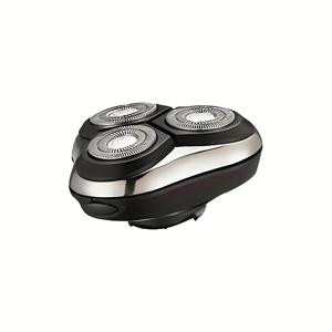 TEMU CHIN 3-헤드 푸시-투-팝 전기 면도기용 교체 헤드 - 초고속 더블 링 블레이드 시스템, 다중 모델 호환성을 위한 교체 가능한 트리머 및 쉐이버 헤드, 정밀한 수염 및 콧수염 그루밍, 매끄러운 메탈릭 마감 | 내구성 있는 구조