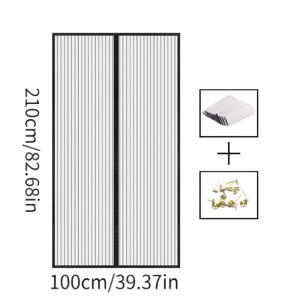 TEMU 외부 문 2개 자석 방충문 커튼, 여름 업그레이드 스크린 창문, 드릴 불필요, 메시 커튼 – 방충, 통풍, 클래식 스타일, 침실, 거실, RV 문과 창문에 적합, 매직 테이프 포함!