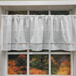 TEMU 작은 사각 그리드 패치워크 레이스 작은 창 커튼