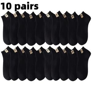 TEMU 남성용 패션 크루 삭스 10/20켤레 - 냄새 방지, 편안함, 통기성, 남녀공용 사계절용 양말