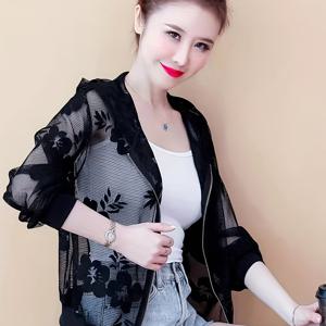 TEMU 여름 긴팔 반팔 재킷 여성 의류 얇은 메쉬 레이스 다용도 가디건 겉옷