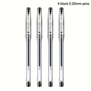 TEMU 초극세심 젤잉크펜 4개입, 0.25/0.3/0.4mm 극세필 니들팁, 삼중 포인트 팁 디자인, 서명, 시험, 연습, 필기, 장부 기록, 일상 사무용