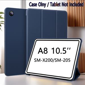 TEMU 삼성 갤럭시 탭 A8 10.5 2021 SM-X200 SM-X205 X200 X205 소프트 TPU 케이스 마그네틱 플립 스마트 커버 케이스