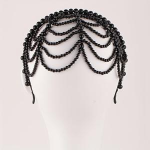 TEMU 2025년 신제품 메쉬 헤어 스트랩, 이마 헤어 액세서리, 뒷머리용 헤드웨어, 데일리 스타일링 헤어밴드, 신부를 위한 인기 폭발 액세서리