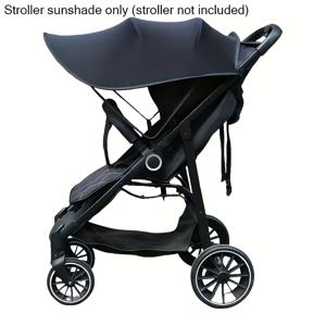 TEMU 유모차용 선쉐이드 캐노피, 베이비 유모차 액세서리, 자외선 차단, 선쉐이드 커버, 솔리드 블랙