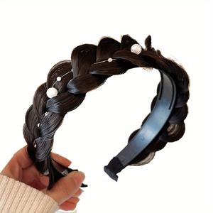 TEMU 우아한 핸드메이드 헤어밴드 - 스타일리시하고 자연스러운 디자인, 캐주얼 복장이나 신부 들러리 웨딩에 완벽함