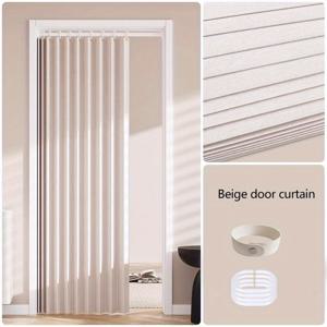 TEMU 신제품 접이식 파티션 커튼, 샤워실 및 출입구 겸용 두꺼운 원단, 집 꾸미기, 양면 잠금, 설치용 고리 포함, 공간 절약형, 뛰어난 내구성