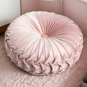 TEMU 1개 라운드 노르딕 소파 쿠션 - 지퍼 클로저가 있는 100% 폴리에스터 휠 베개, 손세탁 전용, 베이 윈도우 및 침실 홈 데코용 멀티컬러 옵션