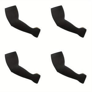 TEMU 플러스 사이즈 팔토시 4켤레, 높은 탄성, 쿨, 통기성, 타이트핏 팔 보호대. 라지 사이즈 팔토시는 타투를 커버할 수 있으며 스포츠 사이클링 및 골프에 적합합니다.