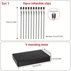 TEMU 모델 페인팅 스탠드 베이스와 10개 메탈 악어 클립 스티커 포함 모델 제작 빌딩 툴 키트