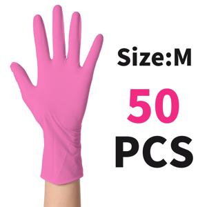 TEMU 30/50/100개, 고탄성 핑크 니트릴 장갑, 9인치 설거지 장갑, 일회용 가정용 장갑, 명절 선물, 주방, 욕실, 청소, 네일 아트, 염색용, S/M/L 사이즈 선택 가능