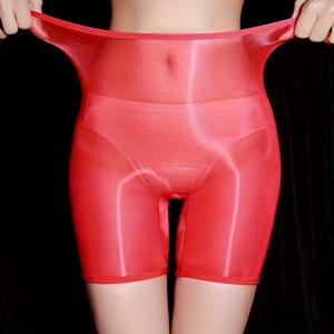 TEMU 울트라 샤이니 마감의 5D 시스루 팬티 - 여성 및 커플용 투명 무봉제 속옷