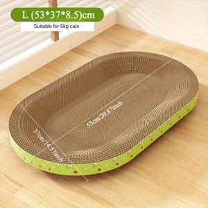 TEMU 1개 튼튼한 골판지 고양이 스크래칭 보드, 휴식용으로 디자인됨. 발톱 정리 매트와 놀이 공간으로 겸용이며, 고양이 침대 및 털 빠짐 방지 스크래칭 표면으로도 기능합니다.