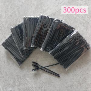 TEMU 300개/500개 일회용 속눈썹 브러쉬 및 속눈썹 연장 브러쉬 - 부드러운 나일론 브러쉬모, 인체공학적 디자인으로 정밀한 속눈썹 연출, 속눈썹 연장 및 마스카라용, 속눈썹 연장 용품