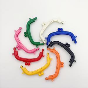 TEMU 8개 세트 잠금 버클 - 마카롱 슈가 키스 프린트 폴리에스터 핸드백 프레임 부품, DIY 토트백 및 지갑 제작용 클로즈드 스냅 버클