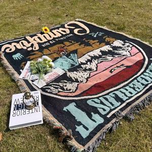 TEMU 양면 리버스블랭킷, 피크닉 담요, 홈 커버, 침구, 소파 덮개, 캠핑 매트, 따뜻한 담요, 스타일, 찢김 방지 홈 레저 담요, 테이블보, 소파 커버, 태피스트리, 야외 배경 (식품 직접 접촉 없음)