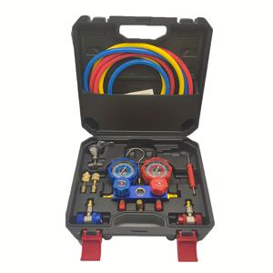 TEMU 자동차 냉매 충전 도구용 R134A 냉매 압력 게이지 및 에어컨용 듀얼 게이지 밸브