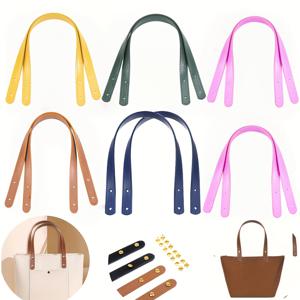 TEMU 12개 PU 가죽 숄더백 스트랩 가방 액세서리 여성 핸들 DIY 교체용 핸들 핸드백 크로스백 벨트 핸드백 지갑 만들기 액세서리, DIY 지갑 만들기