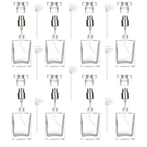 TEMU 향수용 30ml 사각 병 8개, 리필용 유리 스프레이 병, 분배용 소형 도구 포함