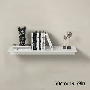 TEMU 알루미늄 벽걸이 선반 1개 - 공간 절약형 플로팅 선반, 접착식 부착, 드릴링 필요 없음, 최대 9.07kg 하중, 욕실, 침실, 주방, 예술품 및 식물 전시용 다용도, 모던 홈 데코, 욕실 벽 장식, 선반