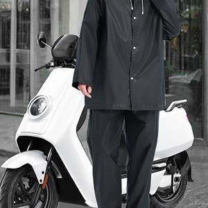 TEMU 2피스 세트 성인용 및 분리형 레인팬츠, EVA 소재 전신 방수 , 고품질 일회용이 아닌 사이클링용 롱 세트