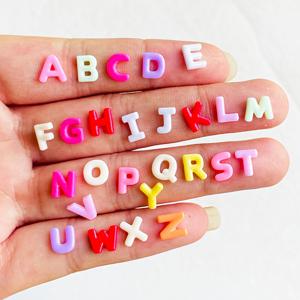 TEMU 210개 혼합 수지 컬러 만화형 ABC-24 영문자, 네일아트용 플랫백 라인스톤 스티커 DIY 스크랩북 액세서리 공예품, OEM/도매, 네일아트 창의적인 장식과 주얼리 제작에 완벽