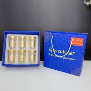 TEMU 6개 컬러 마로카인 티잔 민트 찻잔 커피 우유 칵테일 주스컵 바바리 차잔 유리잔 - 독특한 모로코 수공예 디자인 - 130ml 로얄 선물용 상자 포함