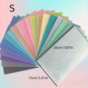 TEMU 20가지 색상 수제 펠트 원단 20매, DIY 공예, 재봉, 휴일 파티 장식용으로 이상적. 1mm 부직포 펠트 원단. 20색 마카롱 DIY 수제 컬러 펠트 부직포. 두 가지 사이즈 선택 가능