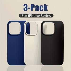 TEMU 폰 케이스: 고품질 매트 TPU 보호 케이스; 심플하면서도 고급스러운 3pcs 세트; 고급스러운 질감과 신선한 컬러; 3pcs; 아이폰 16/14/15 Plus 호환; 스타일리시하고 충격 방지; 13/17/12/11 Pro Max/Pro; 충격 및 충격 방지; 가장 심플한 디자인; 테크 애호가를 위한 첫 번째 선택