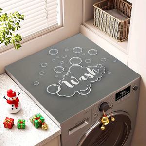 TEMU 1개 가죽 세탁기 매트 그레이 