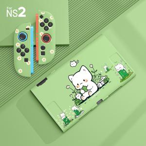 TEMU 핫딜! 귀여운 데이지 키티 테마 닌텐도 스위치 2 OLED 전용 풀바디 충격방지 소프트 케이스, 보호 액세서