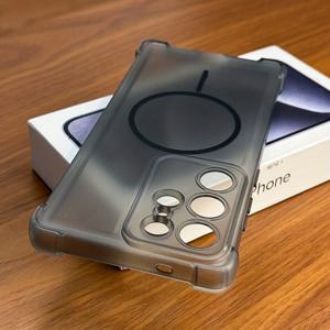 TEMU 휴대폰 케이스 - 고급 소프트 무광 반투명 마그네틱 폰 케이스, 삼성 Galaxy S25 Ultra S24 S23 S22 Ultra Plus 호환, 초박형 카메라 렌즈 보호, S25 Ultra 케이스, 마그네틱 무선 충전, 충격 방지 후면 남녀 공용 커버