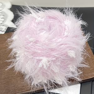 TEMU 1스키니 핸드메이드 멀티스트랜드 실 (50g) - 부드럽고 내구성 강한 아크릴/나일론/폴리에스터 (13/31/56%) - 크로셰, 헤어 타이, DIY 모자, 스카프, 가방 제작용 다목적 실 - 멀티컬러 (염색 없음) - 핸드메이드