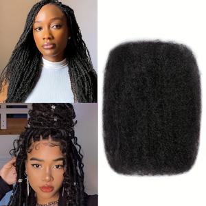 TEMU 아프로 킹키 컬리 헤어, /퍼머넌트 로크 익스텐션용 킹키 컬리 헤어, 땋기, 로크용, 모든 밝은 톤을 위한 자연스러운 룩, 로크용 헤어 익스텐션, 땋기 헤어, 킹키 컬리 텍스처