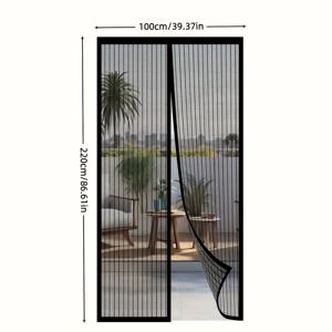 TEMU 1 헤비 듀티 자가 밀봉 자석 방충망 - 공구 불필요 설치, 자석 디자인 + 접착식 이중 설치 고정, 사계절용 범용, 현관/후문, 파티오, 발코니용 초미세 메시 방충망