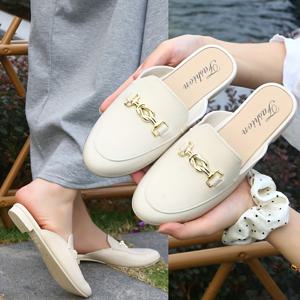 TEMU 여성용 메탈릭 포인트 엘레강스 로퍼 - 슬립온 플랫 슈즈, 라운드 토, 부드러운 PVC 밑창, 블랙 & 베이지, 캐주얼 & 포멀 웨어, 올 시즌 편안함, 여성 신발, 다용도 신발, 시크한 신발, 편안한 착용감, 스타일리시한 신발, 오피스룩