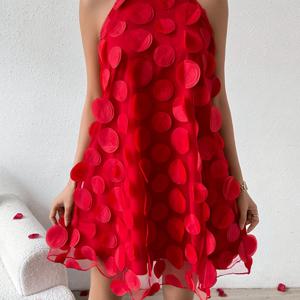 TEMU 여성용 우아한 A라인 행크넥 파티 드레스 - 크리스마스, 새해, 발렌타인데이 추천 - 긴 루즈핏 드레스, 세탁기 사용 가능한 정장 이브닝 가운, 봄 여름 가을 이벤트용 LL168