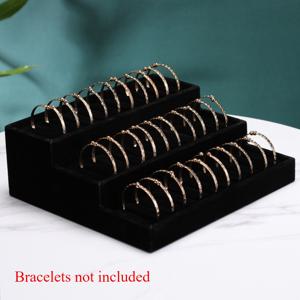 TEMU 30구 3단 팔찌 전시 트레이 - 고급 패브릭 쥬얼리 정리함, 부드러운 안감, 다용도 데스크탑 수납 (팔찌, 귀걸이, 반지용) - 우아한 리테일 & 홈 쥬얼리 쇼케이스, 판매용 쥬얼리 전시, 쥬얼리 트레이