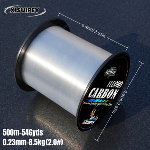 TEMU 플루오로카본 낚싯줄, 500M/546Yd - 초강력 나일론 카본 섬유 소프트 라인, 투명 화이트, 높은 감도 및 내구성, 싱킹 및 플라이 낚시에 적합, 담수 및 해수 낚시에 이상적