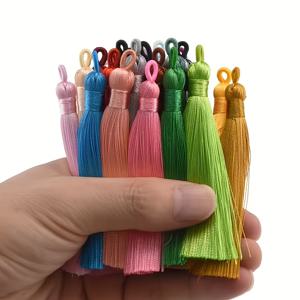 TEMU 18개 7.8cm 매끄러운 태슬, 북마크, 웨딩 페이버 박스, 부채, 선물 상자, 장식용 태슬 펜던트, 의류 및 홈 텍스타일 액세서리, 주얼리, 귀걸이, 헤어 액세서리, 공예 재료, 포장용 태슬, 핸드메이드 공예 용품에 적합