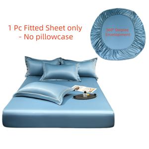 TEMU 더운 밤잠자리를 위한 쿨링 침대 시트, 여름용 통기성 매트리스 커버, 360° 신축성 밴드 포함 - 쿨링 원단, 9가지 색상, 주름 방지, 변색 및 수축 방지, 기계 세탁 가능