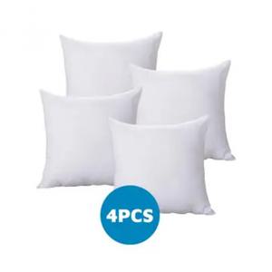 TEMU 4개 45x45cm 화이트 소프트 바운스 베개 속통, 폴리에스터, 플러시 및 통기성, 모던 스타일, 지퍼 잠금, 소파, 카시트, 홈 데코레이션용 장식용 쿠션, 올 시즌, 손세탁만 가능, 현대적인 디자인, 이상적인 크리스마스 선물