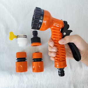 TEMU 정원 호스용 조절 가능한 고압 노즐, 7가지 다양한 스프레이 패턴. 미국 및 유럽 파이프 호환, 잔디 관리, 차량 세척 및 야외 물주기에 적합