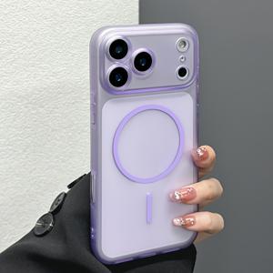 TEMU 휴대폰 케이스: 소프트 쉘 투명 아이스 포그 마그네틱 프로스트 케이스, 애플 아이폰 17 Pro/아이폰 17 Pro Max용, 새로운 아이폰 17 보호 커버, 남성용 프로스트 낙하 방지 느낌 케이스, 여성용 마카롱 스타일, 초박형 풀커버 지문 방지 케이스