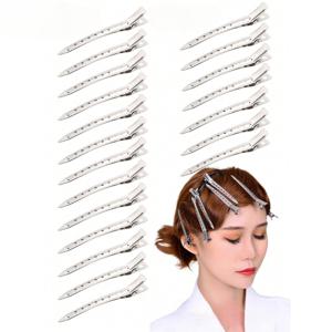 TEMU 8/19개 헤어 클립 세트 - 메탈 오리 부리 클립/악어 클립/컬링 클립, 여성 전용, 살롱 퀄리티 헤어 추가, 풍성한 곱슬머리에 적합, 완벽한 휴일 선물, 발렌타인데이