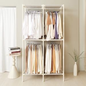 TEMU 무볼트 행거 모음 멀티 시스템 드레스룸 스탠드 옷장 의류 랙 철제 조립식 가구 옷걸이 싱글 더블 멀티 트리플