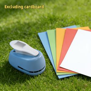 TEMU 스크랩북용 휴대용 엣지 커터, 0.5인치 x 0.4인치 스탬프 모양 종이 펀치 기능 포함, 크래프팅 저널 제작 및 카드 제작에 적합