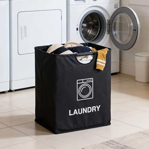 TEMU 패딩 핸들이 있는 70L 대용량 세탁 바구니 - 더러운 옷을 위한 접이식 수납함, 휴대 및 보관이 용이 - 욕실 및 침실용 우수한 정리 도구; 워크인 옷장, 다용도실, 화장실, 세탁 바구니에 적합